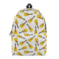 Acoustic Guitar Pattern Print School Backpack