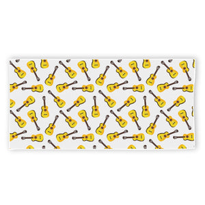 Acoustic Guitar Pattern Print Beach Towel