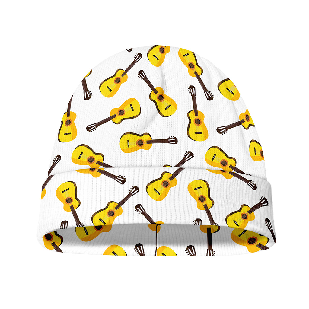 Acoustic Guitar Pattern Print Beanie