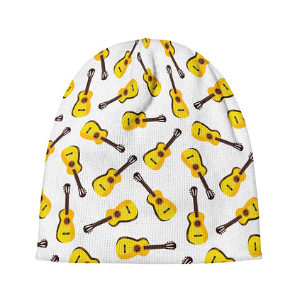 Acoustic Guitar Pattern Print Beanie