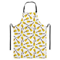 Acoustic Guitar Pattern Print Bib Apron With Pocket