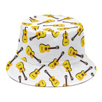 Acoustic Guitar Pattern Print Bucket Hat