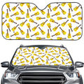 Acoustic Guitar Pattern Print Car Windshield Sun Shade