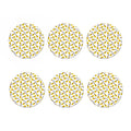 Acoustic Guitar Pattern Print Coaster Set