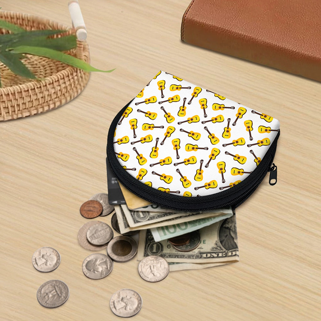 Acoustic Guitar Pattern Print Coin Purse