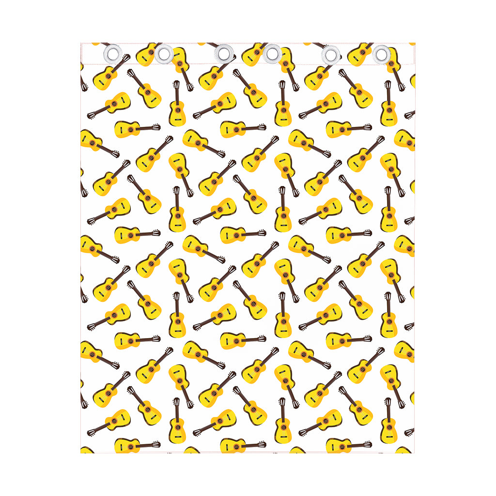 Acoustic Guitar Pattern Print Curtain