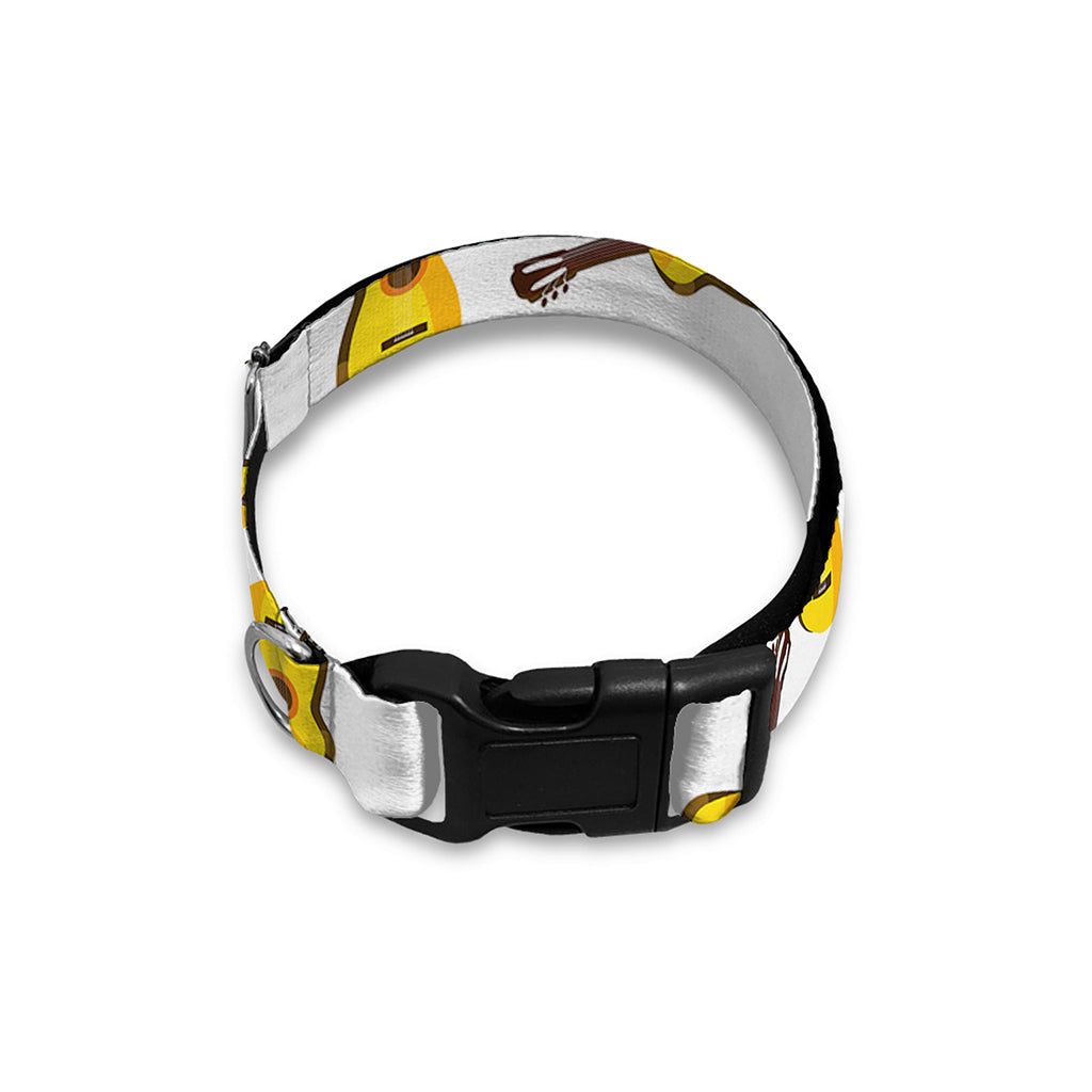 Acoustic Guitar Pattern Print Dog Collar