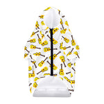 Acoustic Guitar Pattern Print Dog Zip Up Hoodie