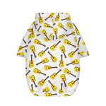 Acoustic Guitar Pattern Print Dog Zip Up Hoodie