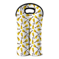 Acoustic Guitar Pattern Print Double Neoprene Wine Tote