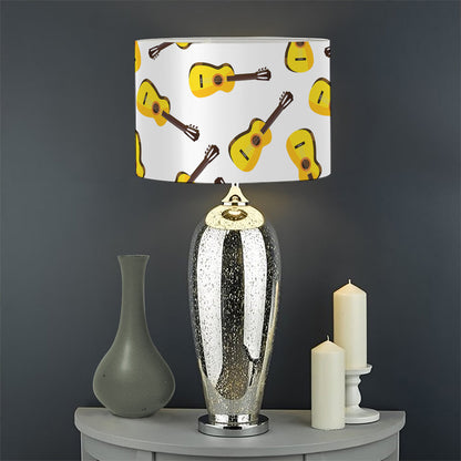 Acoustic Guitar Pattern Print Drum Lamp Shade