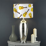 Acoustic Guitar Pattern Print Drum Lamp Shade