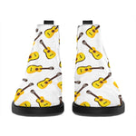 Acoustic Guitar Pattern Print Flat Ankle Boots