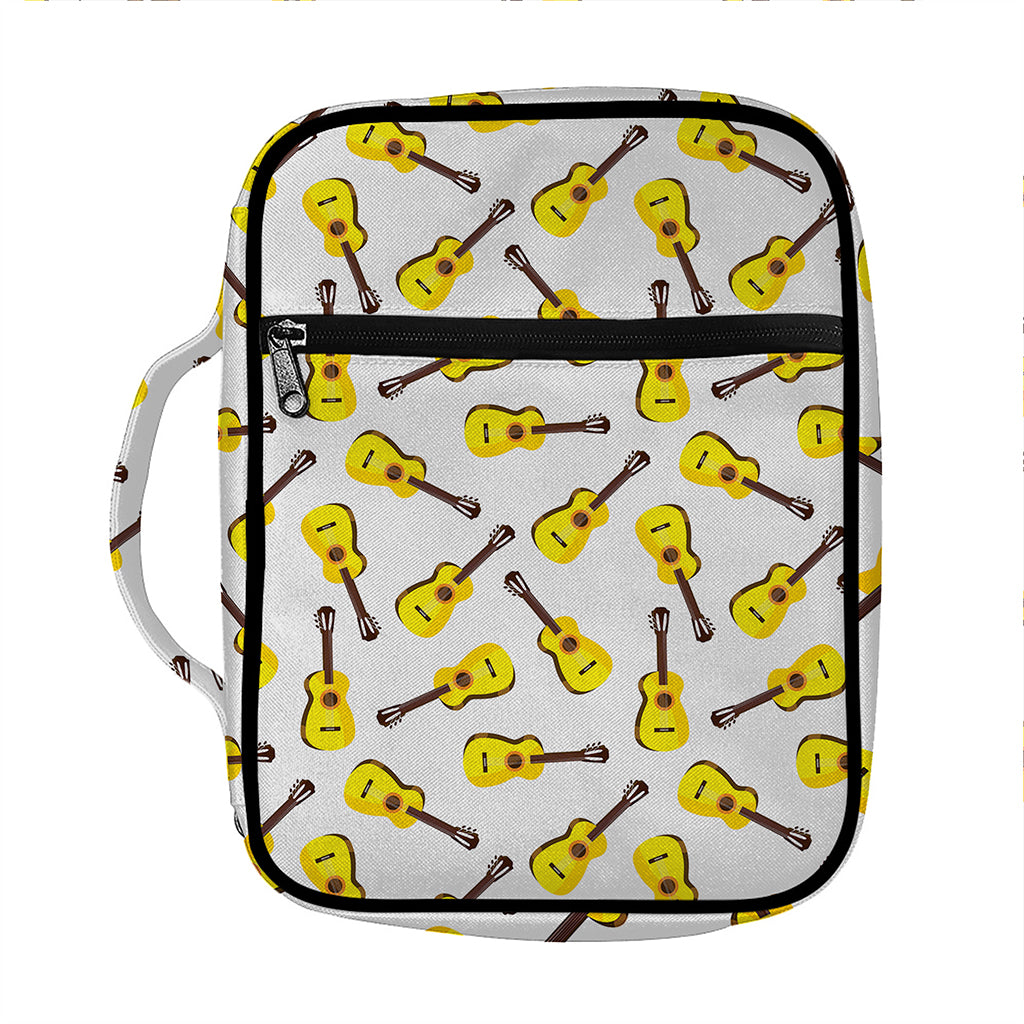Acoustic Guitar Pattern Print Front Pocket Bible Bag