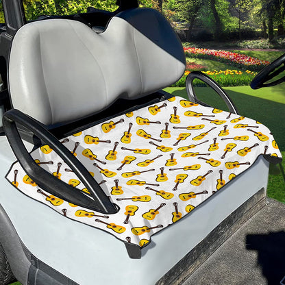 Acoustic Guitar Pattern Print Golf Cart Seat Cover