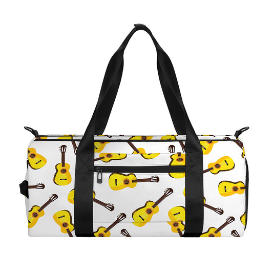 Acoustic Guitar Pattern Print Gym Bag