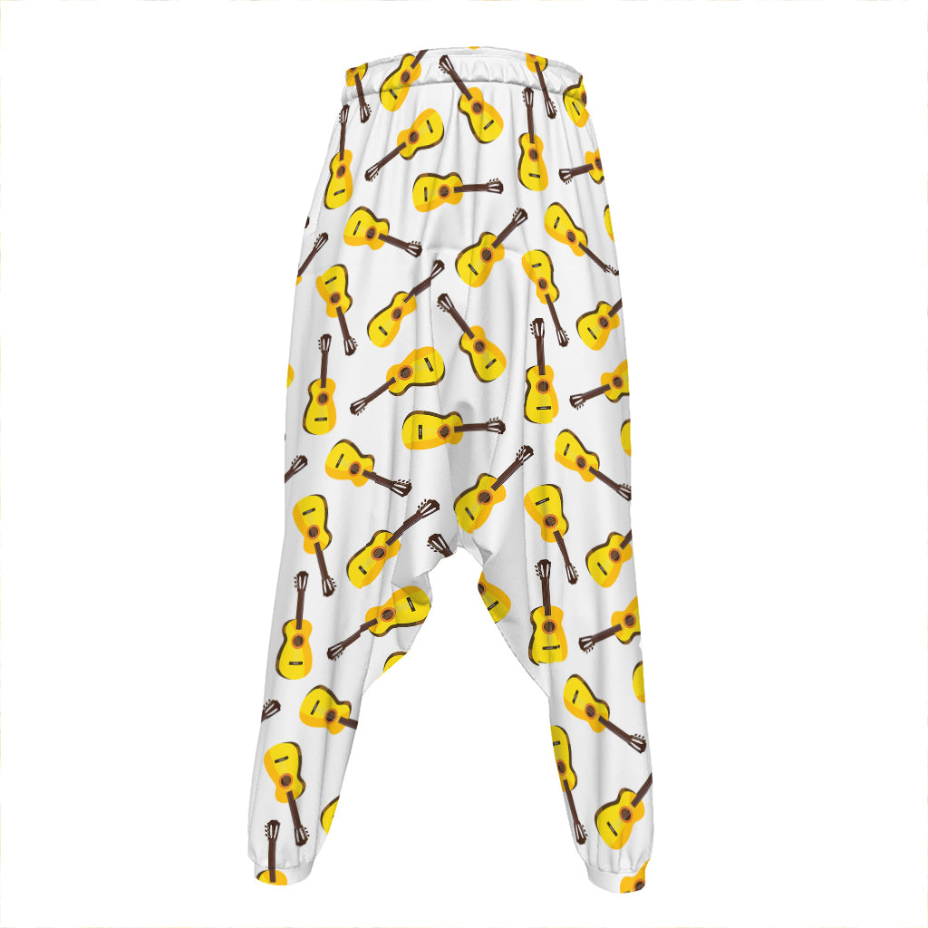 Acoustic Guitar Pattern Print Hammer Pants