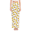 Acoustic Guitar Pattern Print High Slit Maxi Skirt