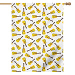 Acoustic Guitar Pattern Print House Flag
