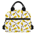Acoustic Guitar Pattern Print Insulated Lunch Bag