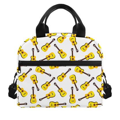 Acoustic Guitar Pattern Print Insulated Lunch Bag