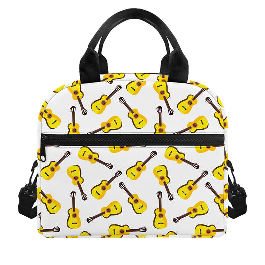 Acoustic Guitar Pattern Print Insulated Lunch Bag