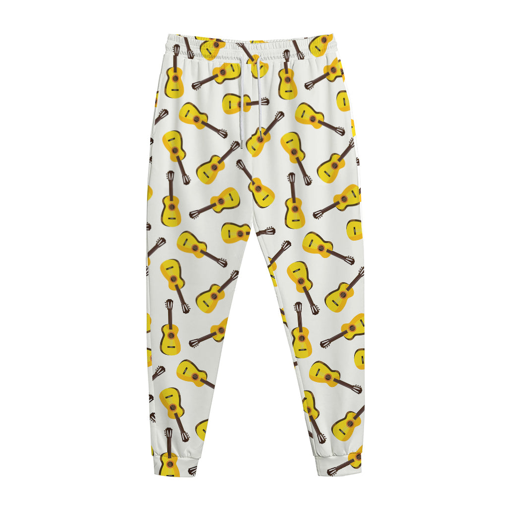 Acoustic Guitar Pattern Print Jogger Pants