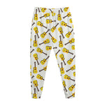 Acoustic Guitar Pattern Print Jogger Pants