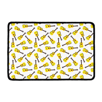 Acoustic Guitar Pattern Print Kitchen Mat