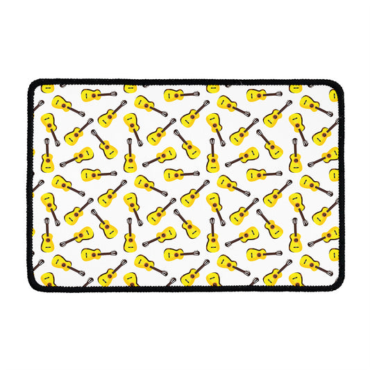Acoustic Guitar Pattern Print Kitchen Mat