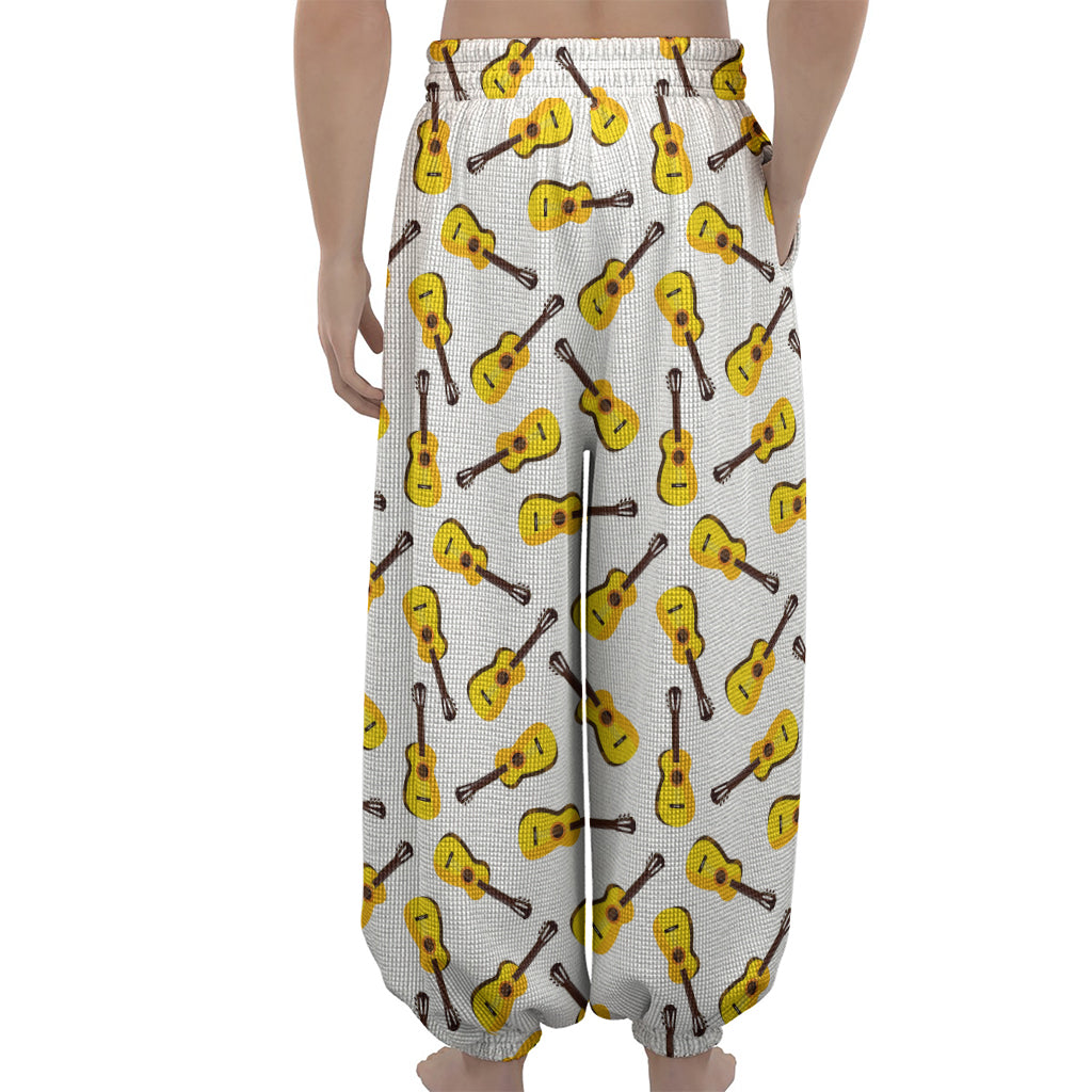 Acoustic Guitar Pattern Print Lantern Pants