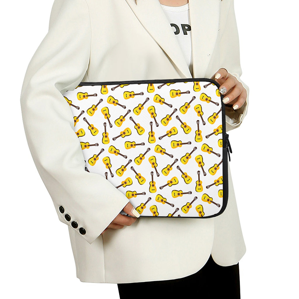 Acoustic Guitar Pattern Print Laptop Sleeve