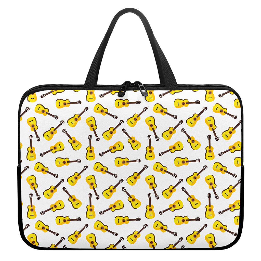 Acoustic Guitar Pattern Print Laptop Sleeve With Handle