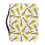 Acoustic Guitar Pattern Print Leather Bible Cover