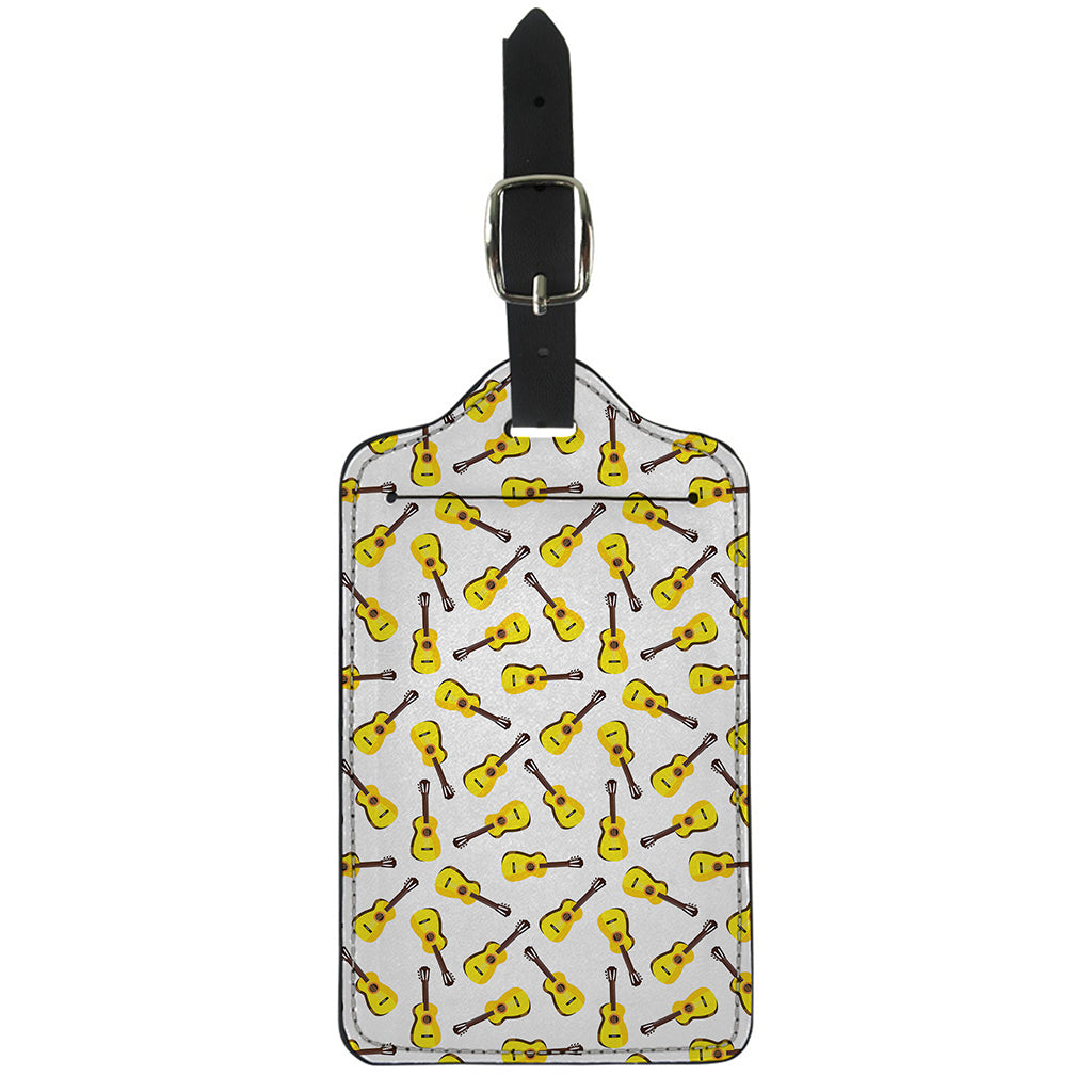 Acoustic Guitar Pattern Print Luggage Tag