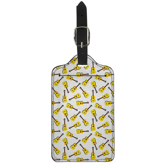 Acoustic Guitar Pattern Print Luggage Tag
