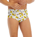 Acoustic Guitar Pattern Print Men's Briefs