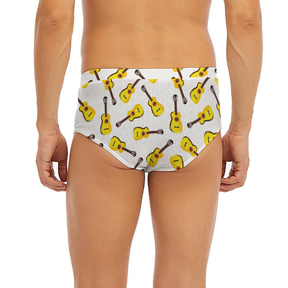 Acoustic Guitar Pattern Print Men's Briefs