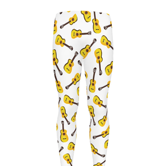 Acoustic Guitar Pattern Print Men's leggings