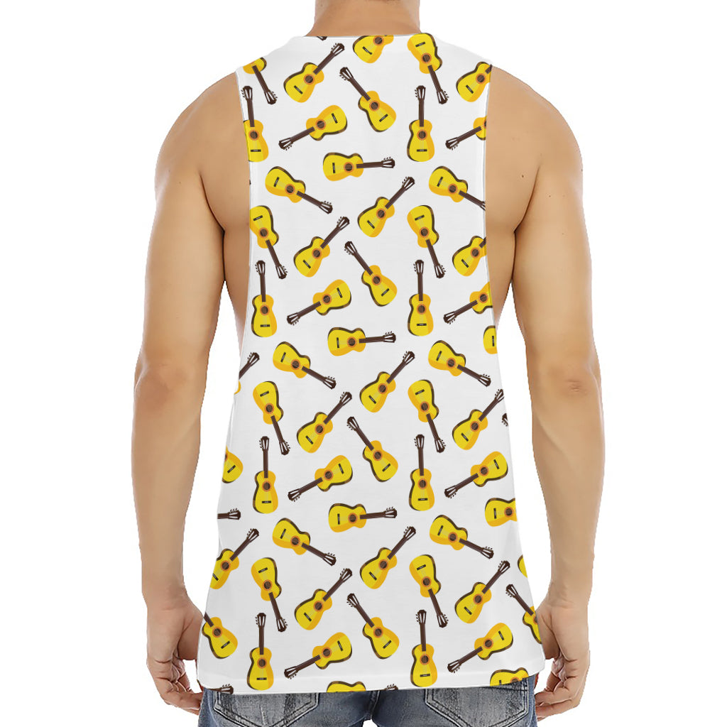 Acoustic Guitar Pattern Print Men's Muscle Tank Top