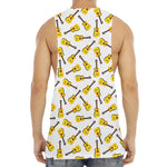 Acoustic Guitar Pattern Print Men's Muscle Tank Top