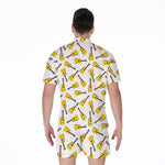 Acoustic Guitar Pattern Print Men's Rompers
