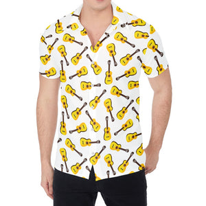 Acoustic Guitar Pattern Print Men's Shirt