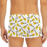 Acoustic Guitar Pattern Print Men's Short Boxer Briefs