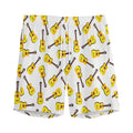 Acoustic Guitar Pattern Print Men's Athletic Shorts