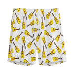 Acoustic Guitar Pattern Print Men's Sports Shorts