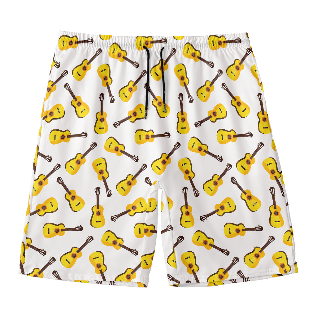 Acoustic Guitar Pattern Print Men's Swim Trunks