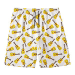 Acoustic Guitar Pattern Print Men's Swim Trunks