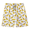 Acoustic Guitar Pattern Print Men's Swim Trunks