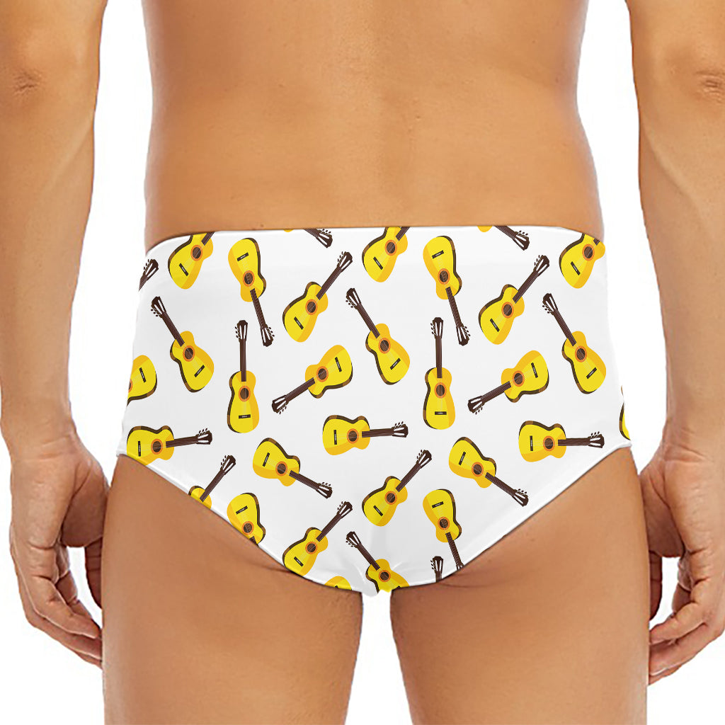 Acoustic Guitar Pattern Print Men's Triangle Swim Briefs